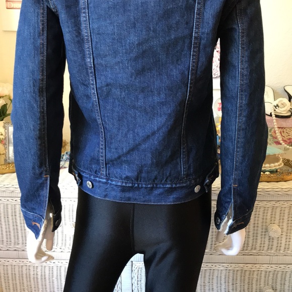 Levi's Denim Jacket Cotton Sherpa Lining multiple pockets Blue wash size XS NWOT - Picture 7 of 12